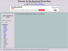 Tablet Screenshot of dogfoodwizard.com